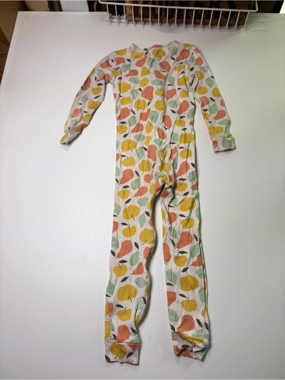Old Navy Girls 5T Fruit Print Long Sleeve One Piece Pajamas Sleeper